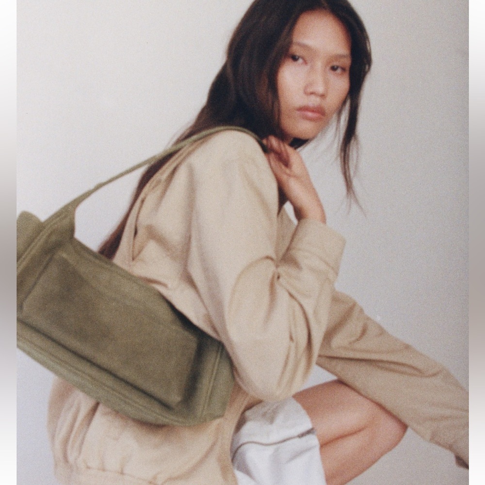 MANGO Oiled Leather shoulder bag